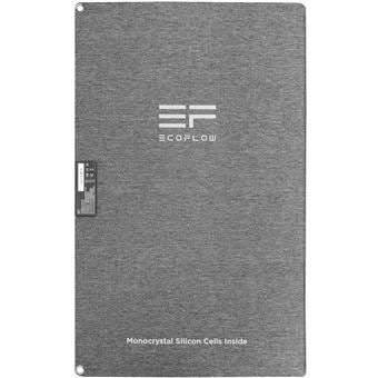 Panel solar EcoFlow de 160 W, color negro y plateado