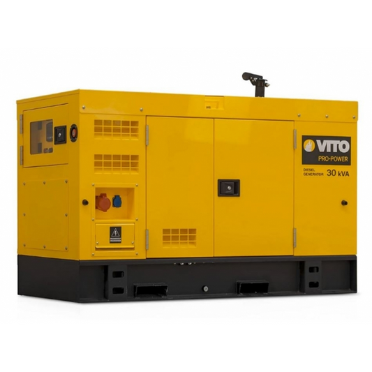 Grupo Electrógeno Diésel 30 kVA Trifásico Monofásico AVR ATS Arranque Automático 13h Autonomía VITO Professional