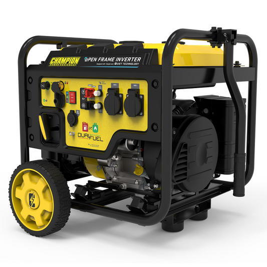 Generador Híbrido Silencioso Gasolina o Gas 3600W Motor 4T 224 cm³ Arranque Eléctrico 23h Autonomía CAMPEÓN