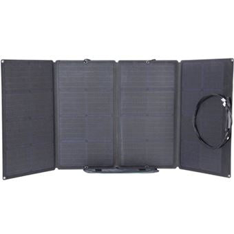 Panel solar EcoFlow de 160 W, color negro y plateado