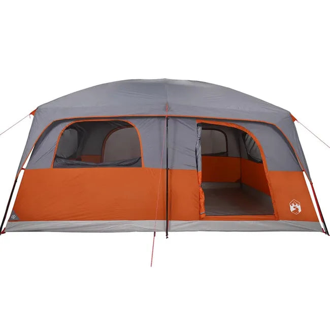 Tienda cabaña familiar 10 personas gris naranja impermeable