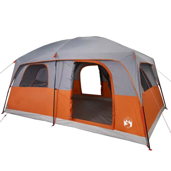 Tienda cabaña familiar 10 personas gris naranja impermeable