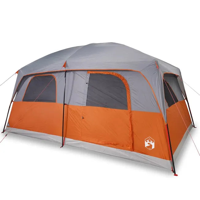 Tienda cabaña familiar 10 personas gris naranja impermeable