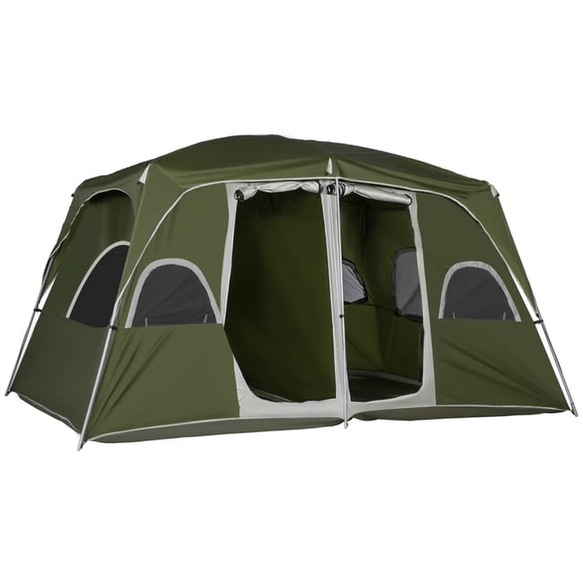 Tienda de Campaña Outsunny Poliéster Verde 400x275x210 cm